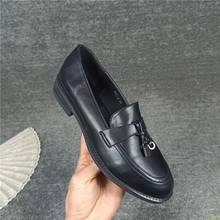 2020 Flat shoes women Genuine leather Fashion casual Superstar ladies loafers fringe solid female shoe Soft Plus size 36-41 2024 - buy cheap