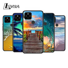 The Sea Waves Beach for Google Pixel 5 Pixel 4a 5G Pixel 4a Pixel 4 Pixel 4 XL Silicone Soft Black Phone Case Cover 2024 - buy cheap