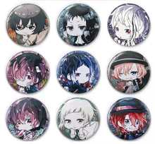 9 PCS/LOT Anime Bungou Stray Dogs Brooch Badge Model Doll Cosplay Pins 58MM 2024 - buy cheap