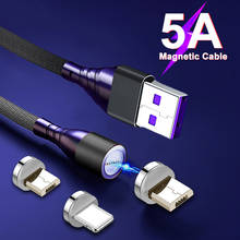 YKSKR-Cable magnético de teléfono de 1m, Cable magnético de carga rápida 3,0, Micro USB tipo C, Cable de datos de carga rápida para iPhone 11 XS Max 2024 - compra barato