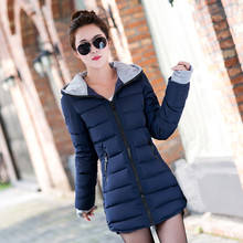 Casaco de inverno de algodão longo feminino, jaqueta tamanho grande 4xl para meninas, parka feminino sólido corta-vento e rosa sobretudo 2024 - compre barato