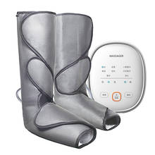 Pé de compressão a ar e massageador portátil, função de calor com pressão a ar, para pés e panturrilhas, massageador de pé 2024 - compre barato