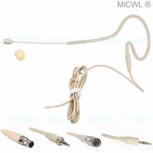 MiCWL SE02 Beige Single ear hook Headset Microphone for Shure AKG Sennheiser Audio-Technica MiPro Wireless many plug for choice 2024 - buy cheap