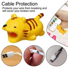 Protector de mordedura de Cable de gato y perro, funda protectora, tapa de carrete de Cable para iPhone carga de datos por USB, 1 ud. 2024 - compra barato