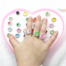 10Pcs Crystal Pearls Cartoon Animal Kids Finger Rings Party Favors Costume Birthday Party Gifts for Guest Baby Party Supplies 2024 - buy cheap