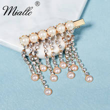 Miallo Fashion Pearl Hair Clips for Women Girls Hair Accessories Gold Color Rhinestone Hairpin Jewelry Party Headpiece Gift 2024 - buy cheap