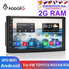 Podofo 2 din Android 9.1 Car Radios GPS Multimedia Player Universal auto Stereo For Volkswagen Nissan Hyundai Kia Toyota Mazda 2024 - buy cheap