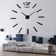 3d Real Big Wall Clock Rushed Mirror Wall Sticker Diy Living Room Home Decor Fashion Watches Arrival Quartz Wall Clocks 2024 - buy cheap
