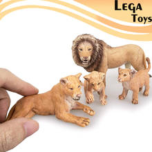 Figuras de leão realistas para crianças e bebês, brinquedo educacional, 4 peças, presente de natal e aniversário 2024 - compre barato