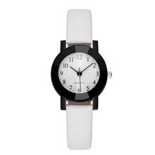 New Fashion Women Leather College Style Black Case Fine Strap Band Quartz Analog Casual Wrist Watch Women Watches reloj mujer 2024 - buy cheap