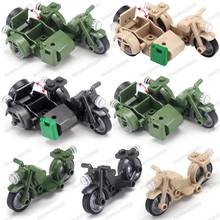 Bonecos de brinquedo da segunda guerra mundial, soldado do exército, três rodas, blocos de construção de motocicleta, modelo diy, brinquedos de presente de natal para crianças 2024 - compre barato