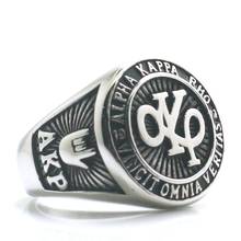 ALPHA KAPPA RHO Unisex 316L Stainless Steel VINCIT OMNIA VERITAS Ring 2024 - buy cheap