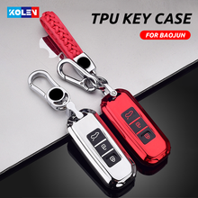 New Soft TPU Car Remote Key Case Full Cover Holder Shell Fob Keychain For Wuling Hongguang S Baojun 730 510 560 360 RS-5 530 630 2024 - buy cheap