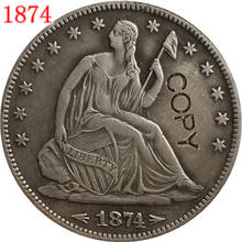USA 1874 P,CC,S  SEATED LIBERTY HALF DOLLAR COPY COINS 2024 - buy cheap