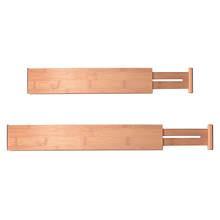 Separadores de cajón de bambú expandibles, utensilio ajustable, organizador, separadores para cocina, dormitorio y baño 2024 - compra barato