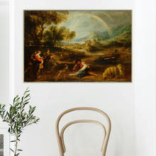 Citon Peter Paul Rubens Pintura A Óleo Da Lona Da Paisagem com um Arco Íris 》 《 Imagem do Cartaz Da Arte Decoração Home Da Parede Interior decoração 2024 - compre barato