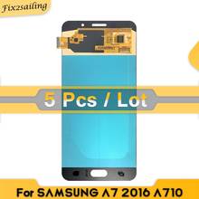 (5 unids/lote) Super AMOLED LCD Display para Samsung Galaxy A7 2016 A710 A710F A710M Lcd pantalla digitalizador reemplazo 2024 - compra barato