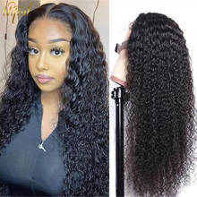Jerry Curly Closure Wig 5x5 Transparent Brazilian Curly Lace Front Human Hair Wigs For Black Women Remy 30 Inch Lace Front Wig 2024 - buy cheap