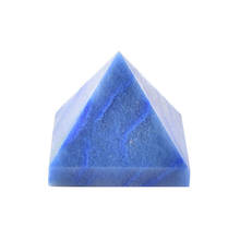 Натуральный кристалл, пирамида, кварц, синий авантюрин, лечебный камень, чакра рейки, медитация, кристальная точка, домашний декор, ремесла из камня 2024 - купить недорого