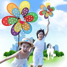 Molino de viento de doble capa para niños, Spinner de viento colorido, juguete para patio, decoración de jardín, BX0D 2024 - compra barato