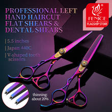Fenice Professional Left Handed 5.5 inch Hair Scissors Set Hair Cutting &Thinning Scissors Hairdressing Shears Set 2024 - buy cheap