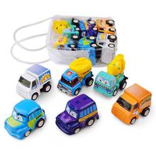 6pcs Pull Back Car Toys Car Children Racing Car Baby Mini Cars Cartoon Pull Back Bus Truck Kids Toys For Children Boy Gifts 2024 - buy cheap