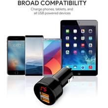 12V/24V Dual Ports 3.1A USB Car Cigarette Charger Lighter Digital LED Voltmeter Power Adapter for Mobile Phone Tablet GPS  2024 - buy cheap