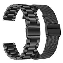 Correa de acero inoxidable para reloj Garmin Vivoactive3/ Venu, pulsera de Metal para Garmin Forerunner 645/245 2024 - compra barato