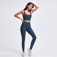 Mulheres conjuntos de yoga esportes colete superior e cintura alta legging gym wear correndo roupas de fitness terno treino feminino roupa ativa, zf734 2024 - compre barato