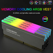 COOLMOON RAM Heatsink Radiator Cooling Heat Sink Cooler ARGB Magic Light for DDR2 DDR3 DDR4 Desktop Memory Heat Dissipation Pad 2024 - buy cheap