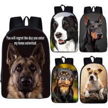 Mochila de pastor alemán/Pit/Staffordshire Bull Terrier / Rottweiler para adolescentes, mochilas escolares para niños, bolsa de libros para perros 2024 - compra barato