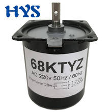 68ktyz 28w ac synchronous motor 10v 220v baixa velocidade 2.5/5/10/15/20/30/50/80/110rpm alto torque 100kg metal engrenagem electr motores 2024 - compre barato