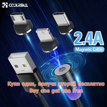 Coolreall cabo magnético micro usb tipo-c ios, cabo de carregamento rápido usb tipo c cabo para iphone 11 x xr 2024 - compre barato