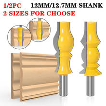 2pcs 12mm 1/2" Shank Reversible Large Crown Molding Wood Router Bit Set Tungsten Carbide Line knife Router Bits For Wood 2024 - buy cheap