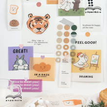 Cute Japanese paper stickers Cartoon Animals Pvc Cartoon Diary hand account DIY material decorative Scrapbook Stationery 2024 - buy cheap