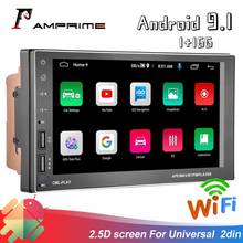 AMPrime-REPRODUCTOR Multimedia con pantalla de 7 "y GPS para coche, autorradio estéreo 2 din con Android, MP5, Bluetooth, FM/USB/AUXCar, Monitor de respaldo 2024 - compra barato