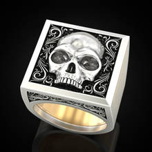 Creative Invisible Box Storage Ring Size 13 Domineering Gothic Skeleton Men's Ring Halloween Jewelry Punk Skull Ring for Men 2024 - купить недорого
