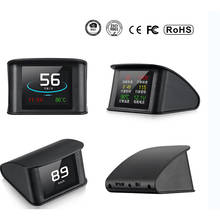 P10 carro hud cabeça up display lcd obd2 scanner ferramenta de diagnóstico dentro inteligente digital velocímetro velocidade consumo combustível 2024 - compre barato