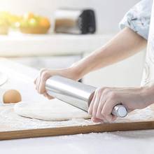 Rolo de massa antiaderente de aço inoxidável, acessórios e ferramentas de cozinha para fazer massa, pizza e macarrão 2024 - compre barato
