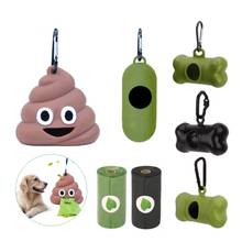 Waste Bag Dispenser for Dog Waste Carrier Green Black Pet Supply Accessory Dog Cat Small Tools Poop Bag Holder 2024 - купить недорого
