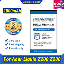 100% Original LOSONCOER NEW 1800mAh BAT-311 Battery For Acer Liquid Z200, Z200 (1ICP5/43/55) ICP444355A Cell Phone 2024 - buy cheap