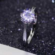 Anillo de boda para parejas, anillo diseñado para mujer, anillo de circonia cúbica Simple a la moda, regalo de cumpleaños para novia, joyería 2024 - compra barato