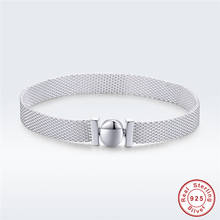 Pulsera ancha de plata esterlina 925, accesorio Original de moda europea para la fabricación de joyas, S925, cuentas artesanales, cadena de serpiente, regalo de Navidad 2024 - compra barato