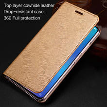 Leather Phone Flip Case For Oneplus 8T 7 8 Pro Nord case For 7T 8T 3 3T 5 5T 9 9T Card slot Wallet Natural Cowhide Cover 2024 - buy cheap