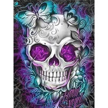 Diamond Painting Cartoon Picture Mosaic Skull Square Embroidery Butterfly  WG2106 2024 - buy cheap