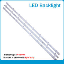 new 3pcs 8 lamps  LED Backlight strip 605mm  For Tv JL.D32081235-001CS-M E469119 21v input 2024 - buy cheap