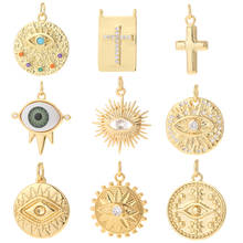 Eye Jewelry Charms for Jewelry Making Cute Cross Charm Pendant Charms for Earrings Necklace Bracelet Make Gold Copper Butterfly 2024 - buy cheap