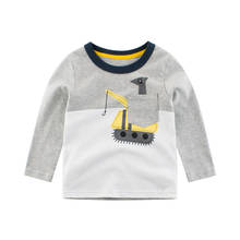 Crianças tshirt impressão algodão 2020 outono da criança menino camisa impresso manga curta bebê menina t camisa crianças roupas 2024 - compre barato