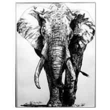 Elefante preto e branco, pintura de diamante, quadrado completo, broca redonda, 5d, decoração de casa, arte de parede, bordado, ponto cruz, kit mosiac 2024 - compre barato