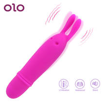 OLO-vibrador conejo de vibración fuerte para mujer, estimulador de 10 velocidades de clítoris, masajeador de pezón, masturbación femenina, Juguetes sexuales 2024 - compra barato